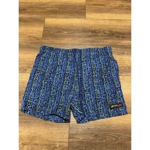 Vintage 80s Pipeline Board Shorts Swim Surf AOP Blue‎ Men's Large 36-38 RARE